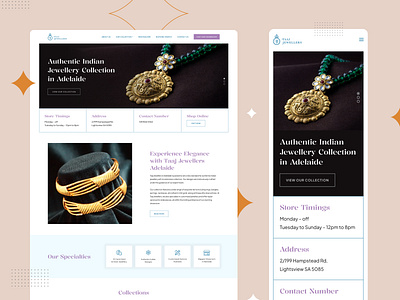 Taaj Jewellers - Jewellery eCommerce Website Layout/UI Template beauty collection diamond ecommerce fashion graphic design jewellery layout luxury minimal online shop ornaments shopping store template ui ui design uiux wedding