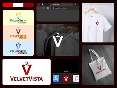 VelvetVista branding graphic design logo
