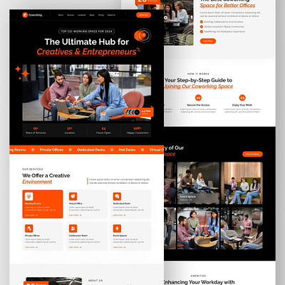 Co-Working Space Web UI branding clean design clean web ui cleanwebdesign co working co working space web coworkingspace coworkingspaceservices coworkingspaceweb coworkingweb coworkingwebui design graphic design logo motion graphics typography ui ux webdesign workingspace