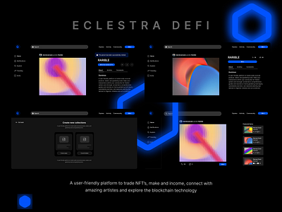 ECLESTRA DEFI - Web3 NFT project UI design nftuiux web3ui