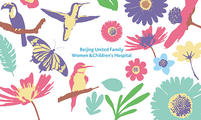 Women & Children's Hospital Core Visual Graphics Creative Design branding design graphic design illustration