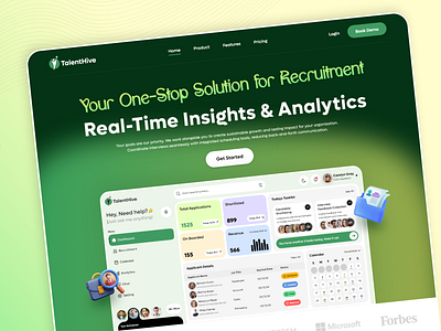 TalentHive - Recruitment Web Dashboard adobe xd analytics dashboard graphic design hiring hiring solutions illustration job finder jobapplication recruitment recruitmentplatform talent acquisition ui uiuxdesign user dasboard ux web design website