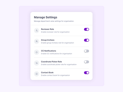 Manage Settings Pop-up admin panel dashboard interaction design popup product design saas settings ui ui design user experience design ux ux design visual design web design