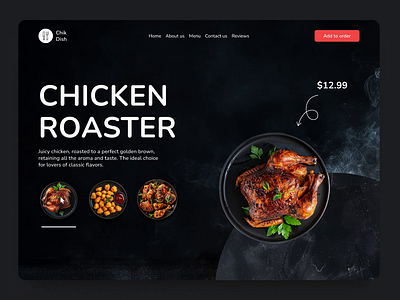 ChikDish Website chicken chikdish design figma food fooddelivery homepagedesign mainscreendesign popularmenu restaurantui site ui uiuxdesign userinterface ux web design website