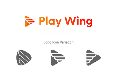 Play Wings Logo Concept branding design graphic design illustration logo logo color logo ideas logo typography play button logo play logo wings logo