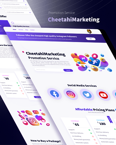 CheetahiMarketing 3d animation branding graphic design logo motion graphics ui