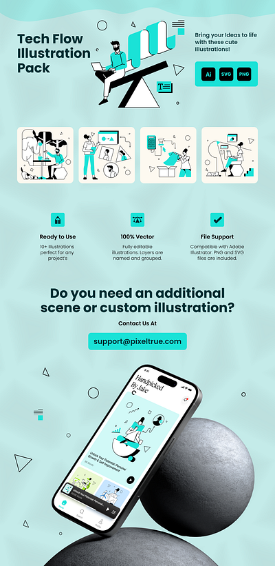 Tech Flow Illustration Pack character design graphic design graphics illustration tech vector vector illustration