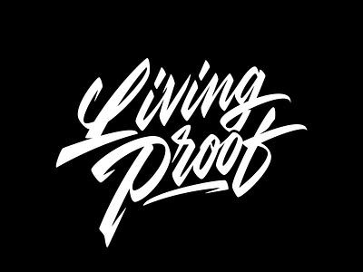 Living Proof calligraphy font lettering logo logotype typography vector