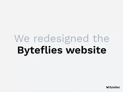 Byteflies Website Redesign black branding clean dark desktop graphic design grey medical minimal mobile site tech ui ui design user experience ux web webdesign website