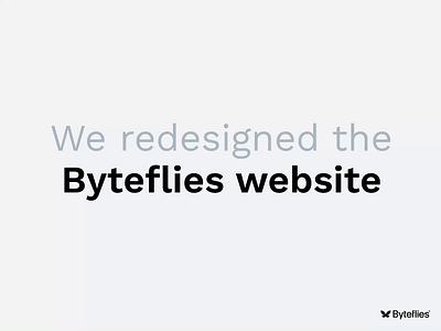 Byteflies Website Redesign black branding clean dark desktop graphic design grey medical minimal mobile site tech ui ui design user experience ux web webdesign website