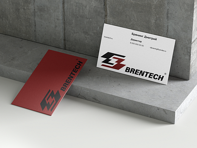 Card BrenTech branding card construction design graphic design logo logotype vector