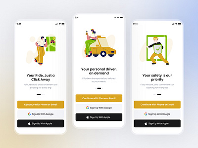 Car booking - Onboarding screen app design car booking onboarding login mobile app mobile app design onboarding car app onboarding mobile app onboarding screen sign in sign up splash screen