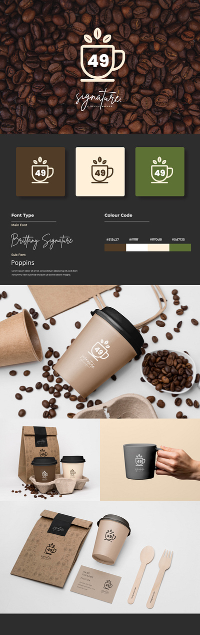 49 Signature Cafe Branding Design brandidentity