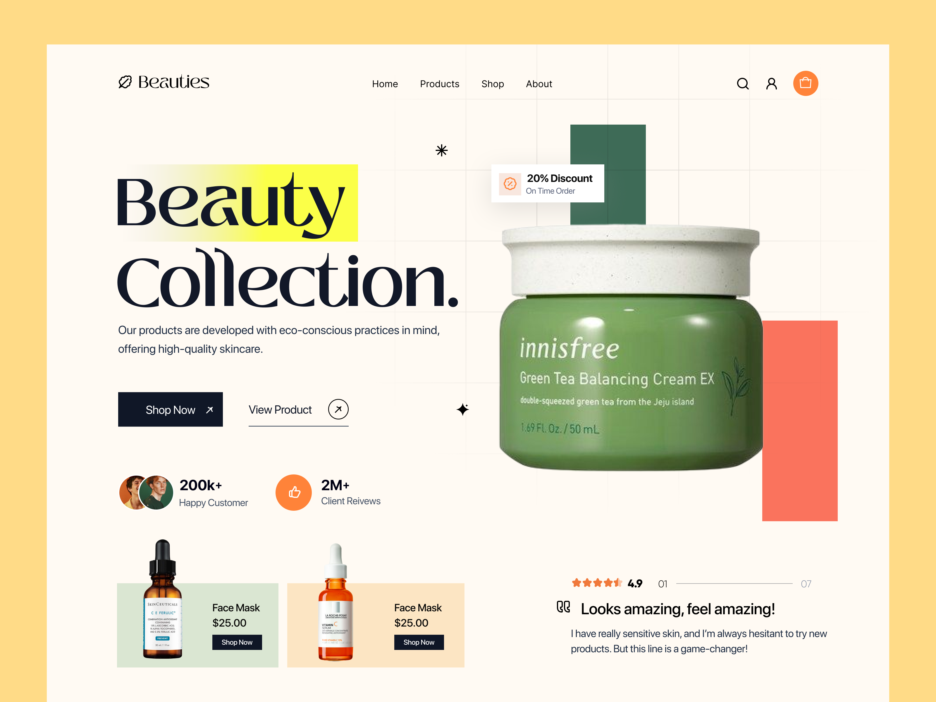 Example of Beauty Product E Commerce Website