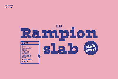 ED Rampion Slab beauty black bold fonts branding caption ed rampion slab elegant fonts fashion headline modern opentype thin typeface typography vintage wordmark