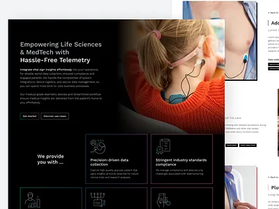Byteflies Website Redesign black branding clean dark desktop graphic design grey medical minimal mobile site tech ui ui design user experience ux web webdesign website