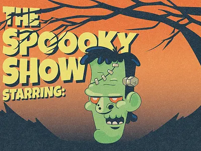 The Spooky Show - Classic Characters bat black cat classic halloween comic character frankenstein ghost halloween halloween illustration jack olantern old animation old disney retero illustration retro animation retro cartoon rubber hose skull spooky vintage cartoon zombie