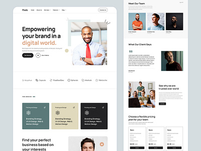 Marketing Agency Landing Page agency business coporate digital marketing figma figma design landing page marketing seo ui ux user experience user interface web design website design