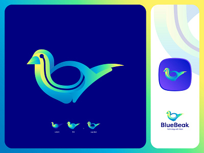 BlueBeak Logo Design, Technology Bird Logo, B + Bird Logo Design b and bird b logo design bird icon bird logo bird monogram bird symbol bird technology logo brand identity branding creative bird logo logo logo design logodesigner logos logotype monogram software company logo tech logo technology bird logo technology logo