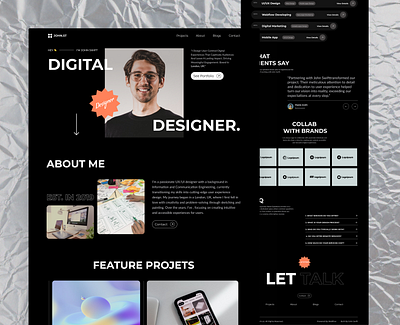 Portfolio Website 3d ui design app interface clean ui design creative portfolio dashboard design digital designer digital marketing e commerce design interaction design minimal design mobile app design modern design portfolio portfolio website prototyping ui design user experience user interface web design website design