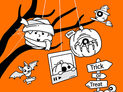 Halloween Assets- Lottie Animation 🧙 animation bat branding design design asset free asset graphic design halloween iconscout illustration lottie motion graphics mummy pumpkin spooky trick or treat vector