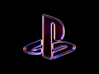 Playstation 3d logo animation 3d animation branding c4d design game game consoles glass logo mobile motion graphics playstation ps4playstation sporting