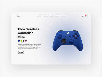 🎮 Xbox Controller Landing Page animation graphic design ui