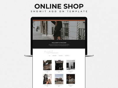 Showit Shop Template Add On add on template course creator course template digital products ecommerce online shop passive income product info selling digital products selling online shop template shop website shopify starter shopping landing page showit shop template add on showit template showit website thrivecart