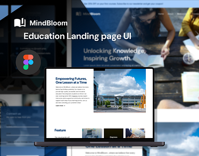 MindBloom - Inspiring Education Landing Page UI Design education figma landing page template ui website