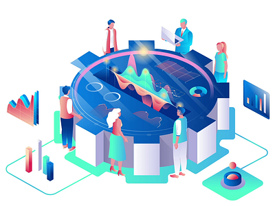 Business meeting 2D Isometric Animation 2d animation brainstorming business meeting collaboration collaborative work data analysis discussion flat futuristic design illustration infographics motion office presentation productivity teamwork technology integration visual data working process