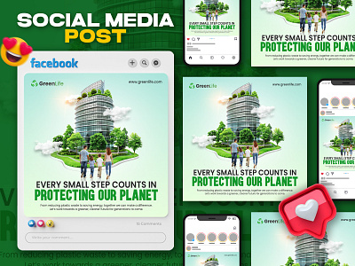 Social media ads banner ads design banner banner ads branding design environment environment post design template facebook banner facebook post google ad banner graphic design illustration instagram post media promotional ad social media ads design social media post social media post or ads design ui web design