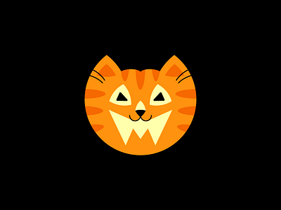 Ginger pumpkin cat | Halloween chars set animal cat character design download face flat graphic pack halloween icon illustration party set spooky