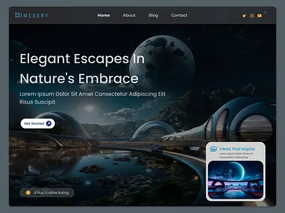 Elegant Escapes in Nature's Embrace branding concept art graphic design landscape design minimalist design nature inspired ui visual storytelling web design
