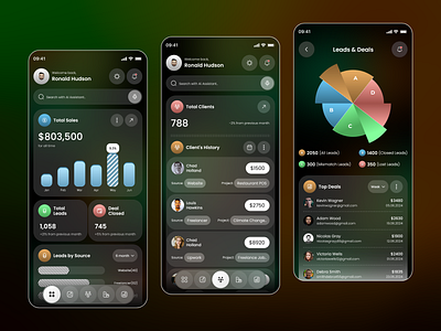 Intuitive Sales CRM App Animation With Dark/Light Mode Design 📱 analytic animation app development buniness crm app crm design dashboard app graphic design illustration minimal mobile app optimization saas sales crm statistics ui design uiux ux design