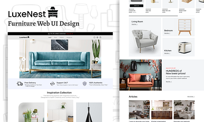 Furniture Website Design app design app ui design design graphic design landing page deisgn responsive ui design ui ui design ui ux design user interface design userexperience ux ux design web design web ui design website design