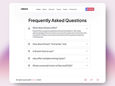 Frequently asked questions (FAQs) ai art customer support faq faq design faq designs faq page ui faq pages website design faqs frequently asked questions minimalism mobile app design support ui ui design user interface web design website design