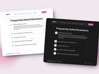 Frequently asked questions (FAQs) ai art customer support faq faq design faq designs faq page ui faq pages website design faqs frequently asked questions minimalism mobile app design support ui ui design user interface web design website design