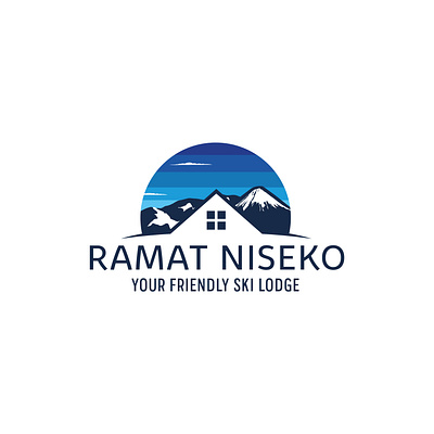 RAMAT NISEKO logo accomodation design logo logotype mountains ski