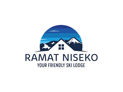 RAMAT NISEKO logo accomodation design logo logotype mountains ski