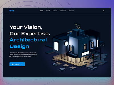 Hero Section architecture dailyux dark theme dribbble shots figma graphic design hero section house interface popular top rated ui uidesign uiux uxlife web design website