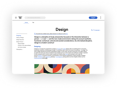 Wikipedia Redesign ui