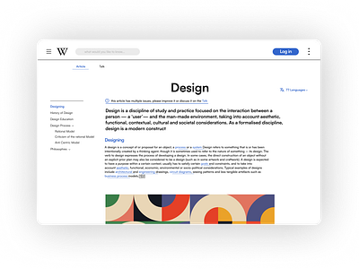 Wikipedia Redesign ui