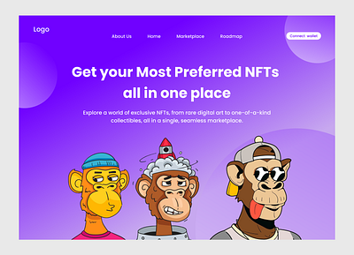 NFT Hero Section design figma nft product ui ux web web3