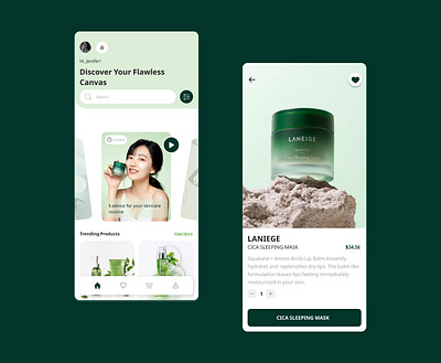 Skincare App beauty skincare ui