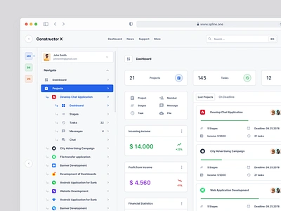 Project Dashboards Constructor X 5.0 admin panel control panel dashboard figma interface product design project ui ui kit user expirience