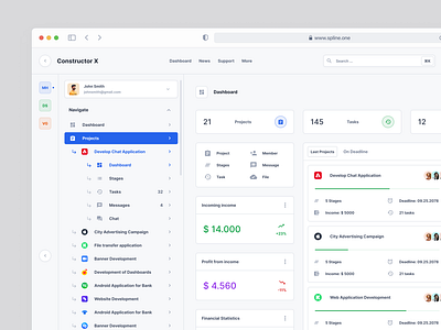 Project Dashboards Constructor X 5.0 admin panel control panel dashboard figma interface product design project ui ui kit user expirience