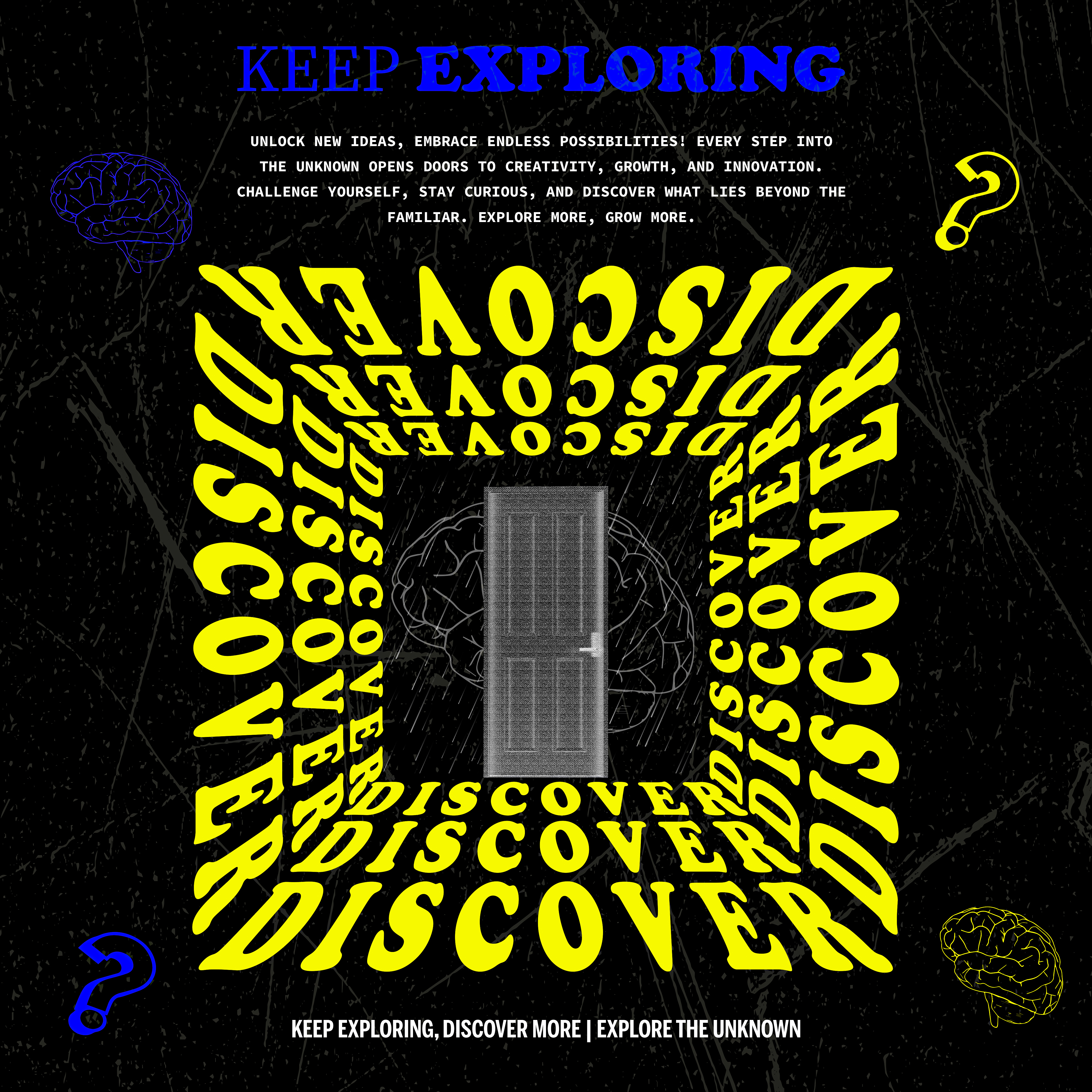 Keep Exploring: A Journey Beyond the Familiar adobe illustrator authentic poster creative art digitalart graphic design illustratorart nepal poster typographydesign unlockcreativity wall poster