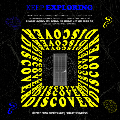 Keep Exploring: A Journey Beyond the Familiar adobe illustrator authentic poster creative art digitalart graphic design illustratorart nepal poster typographydesign unlockcreativity wall poster