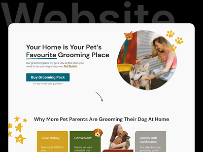 Pet Grooming design grooming pet user experience ux design visual design website