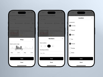 Bottom Sheet: Filters bottom sheet component data filtering filter light mode minimal layout mobile app mobile ui modal ui popup ui price filter price range